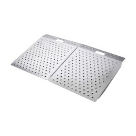 Threshold Ramp for Doorways, 29.5 x 24.3 in, Platform Aluminum Wheelchair Ramp, Non-Slip Door Threshold Ramps, 750 lbs Load Capacity, for Home St