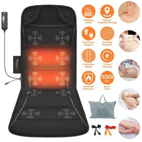 Full Body Massage Mat with 10 Pure Copper Motors, 9 Modes & 9 Intensity Levels Massage Pad with Heat, Timer Function, Overheat Protection