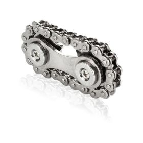 Premium Bike Chain Gear Spinner Fidget Toy - Smooth Stainless Steel Sprocket Design for Anxiety Relief, Focus