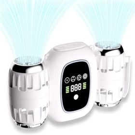 6-in-1 Multi-Function Fan,Portable Fan, Turbo Fan, Detachable, Multiple Wearing Methods, LCD Screen, Rechargeable (Option: White)