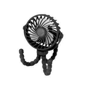 Octopus Fan Black Li-On Rechargeable (Option: default)
