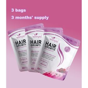 WINYEL Hair Growth Soft Chewables, Containing Hair Growth Vitamins For Men And Women, Biotin, To Help Create Thicker, Fuller, And Stronger Hair, (Option: 3 PCS)