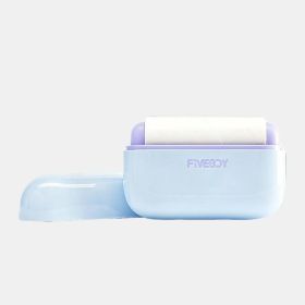 Portable Pet Hair Remover With Lid Reusable, Palm-Sized Lint Roller Pocket-Sized Travel Essential For Removing Cat And Dog Hair (Option: Waterfall Blue)