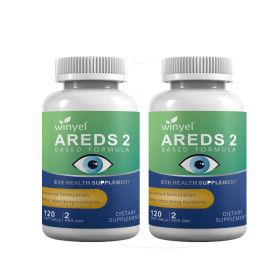 AREDS 2 Eye Vitamin And Mineral Supplement, Containing Lutein, Vitamin C, Zeaxanthin, Zinc, And Vitamin E, 120 Softgels. (Option: 2 PCS)