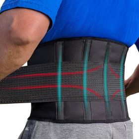 Back Support Brace - Ergonomic Back Support Belt for Women & Men, Plus Size Back Brace for Lower Back Pain, Advanced Ribbing, Dual-Tension Straps (Style: Back Belt  5XL)