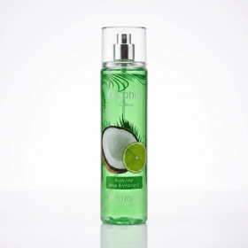 Fragrance Body Mist - Large Size 8 fl. oz. / 236 ml - Refreshing Scented Mist with Aloe & Vitamin E for Daily Hydration (shape: Coconut Lime)