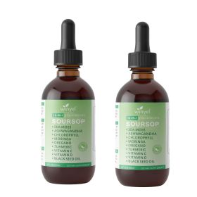WINYEL Soursop Drops 10-in-1 with seaweed, moringa, black seed oil, oregano, ashwagandha (QTY: 2 PCS)